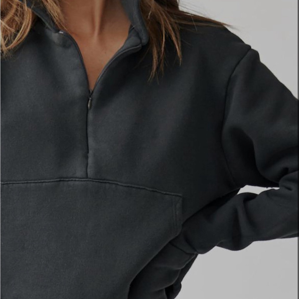 Joah Brown cropped quarter zip sweatshirt